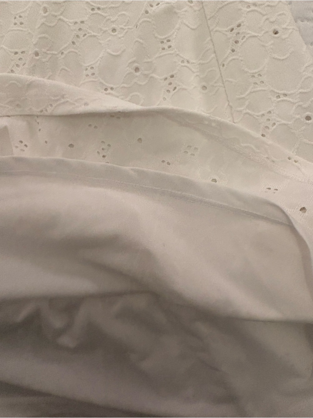 Michael Michael Kors White Eyelet Ruffle Shift Dress Size M Sleeveless Resort - Picture 5 of 10